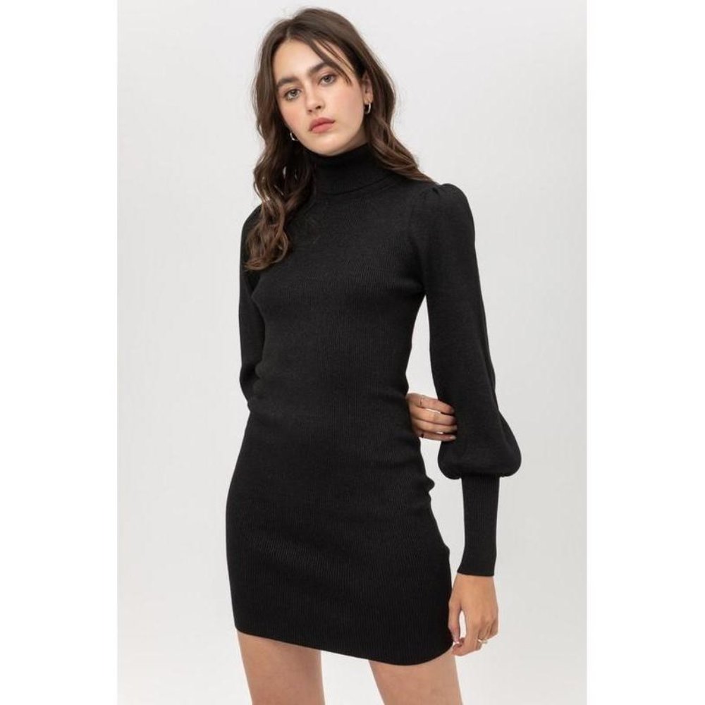 "Tess"  Metallic Sweater Dress
